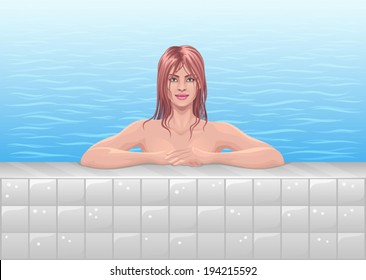 Girl in pool