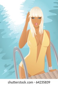 Girl at the pool