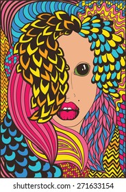 Girl portrait colorful