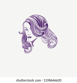 Girl portrait with nice hair