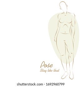 Girl in a pose for artists and design