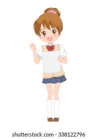 girl poses