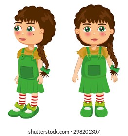 Girl posing front and side