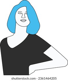 La chica está posando para un retrato.
