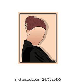 Girl Potrait in Square vector illustration design, suitable for your brand
