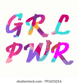"Girl Power" abstract vector poster