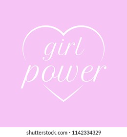 Girl power banner. Vector illustration.