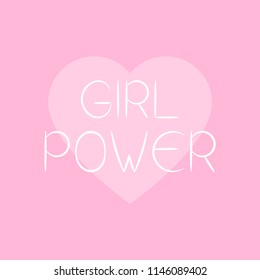 Girl power banner. Vector illustration.