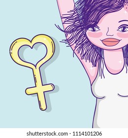 Girl power cartoon