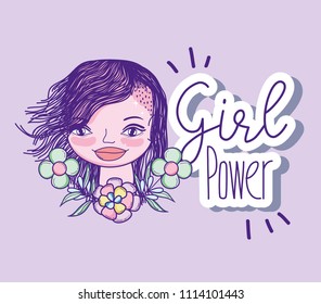 Girl power cartoon