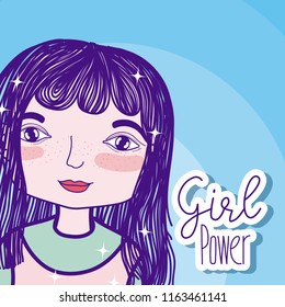 Girl power cartoon