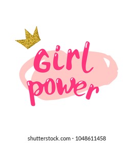 Girl Power composition. Vector illustration.