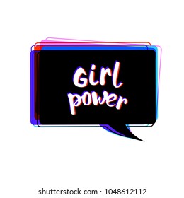 Girl Power composition. Vector illustration.