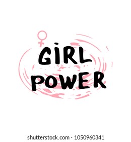 Girl Power composition. Vector illustration.
