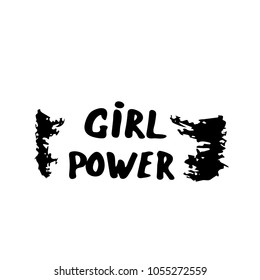 Girl Power composition. Vector illustration.