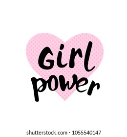 Girl Power composition. Vector illustration.