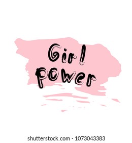 Girl Power composition. Vector illustration.