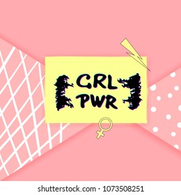 Girl Power composition. Vector illustration.