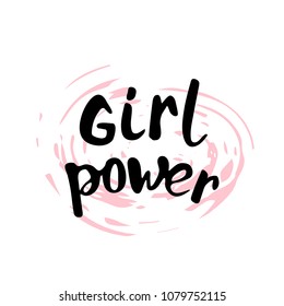 Girl Power composition. Vector illustration.