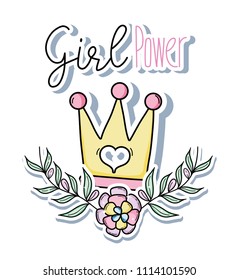 Girl Power Cute Cartoons Stock Vector (Royalty Free) 1114101590 ...