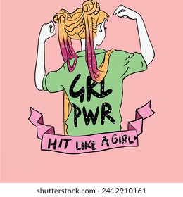 Girl Power Fashion T shirt Graphic Design