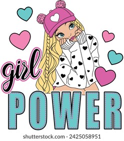 girl power graphic tees por girl design