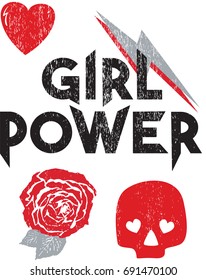 girl power grunge rock style design