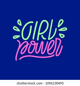 Girl power. Lettering card