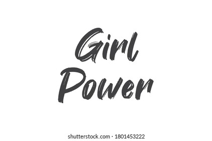 Girl power lettering style design. 