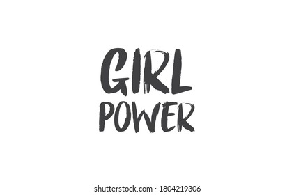 Girl power lettering style design. 