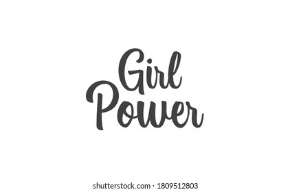Girl power lettering style design. 