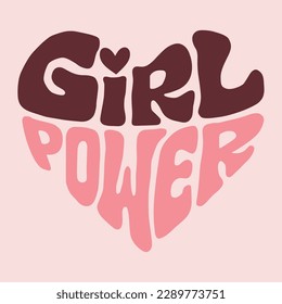 girl power love heart illustration - Shutterstock ID 2289773751