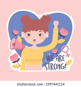 girl power motivation phrase sticker