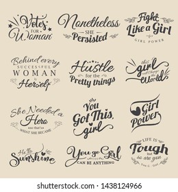 Girl Power Motivational quotes / Inspirational saying lettering for cricut craft, supplies tools, Art and Collectibles 
