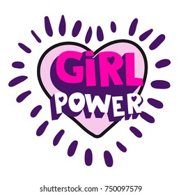 Girl power. Print with t-shirt, phone case, wallpaper, wear, notebook.