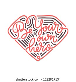 GIRL POWER - quote lettering. Calligraphy inspiration graphic design typography element. Hand written postcard. Cute simple vector sign, hand drawn style. Textile print