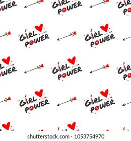 girl power seamless pattern