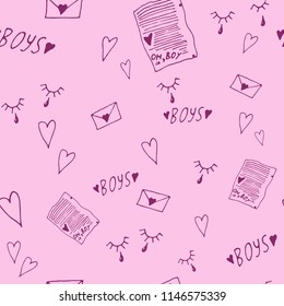 Girl power seamless pattern 
