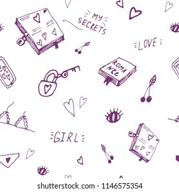 Girl power seamless pattern 