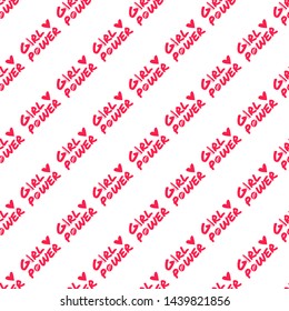 girl power seamless vector pattern