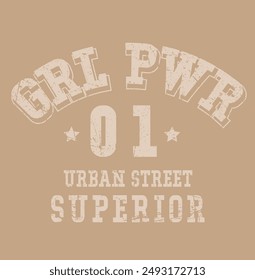 girl power Slogan graphic for t-shirt