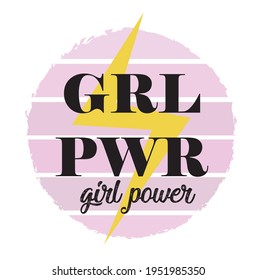 girl power slogan print for tee, grl pwr wallpaper and other uses