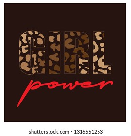 Girl power slogan typography vector