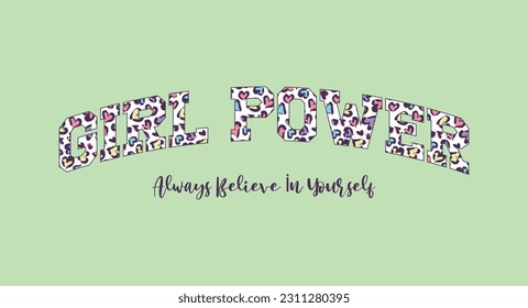 Girl Power slogan vector illustration for t-shirt,sweatshirt,hoodie and other uses