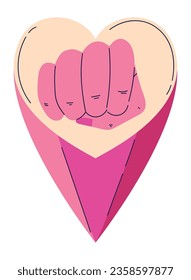 girl power strength icon isolated