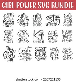 Girl power SVG Bundle.Girl power T-shirt Design SVG Bundle. svg