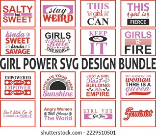 Girl power Svg Bundle.Girl power T-shirt Design Svg Bundle. svg