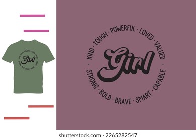 Girl power t shirt design