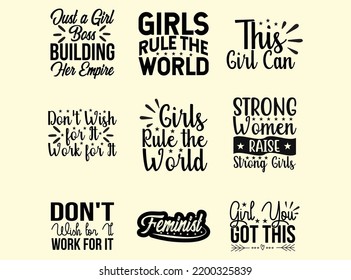 Girl Power T-shirt Design  Vector File