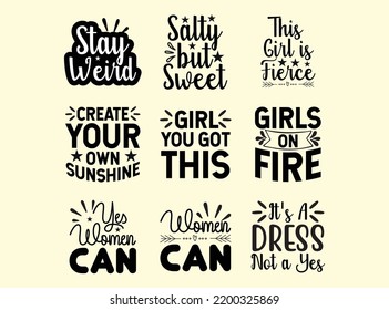 Girl Power T-shirt Design  Vector File